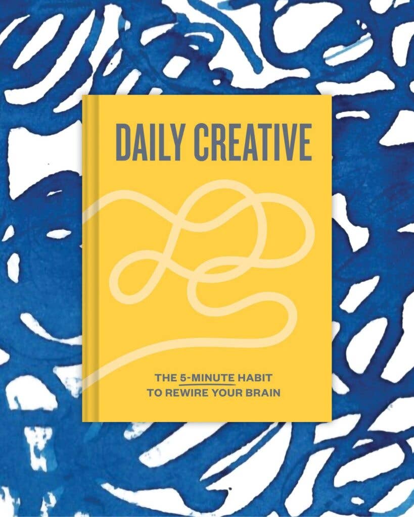 Daily Creative yellow book featuring daily exercises.