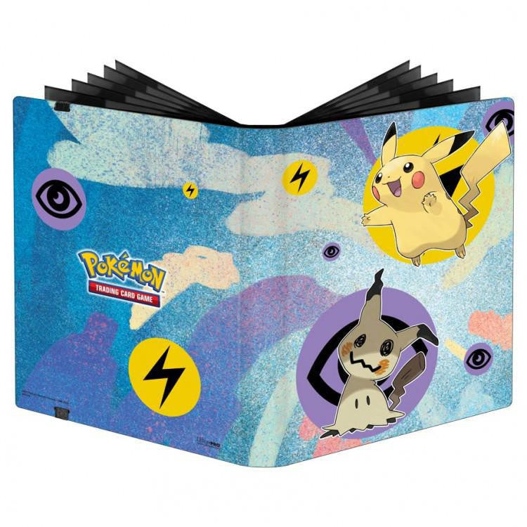 Pokémon 9-pocket binder featuring Pikachu and Mimikyu.