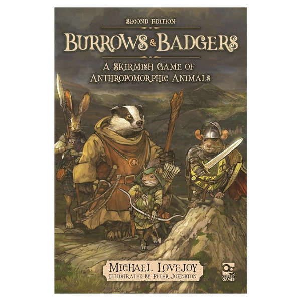 Burrows and Badgers: Second Edition book cover with four animal adventurers in Northymbra.