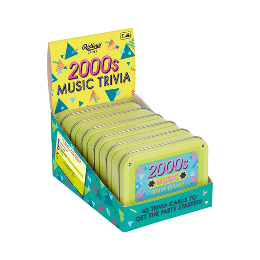 2000s Music Trivia Game with 40 cards featuring music-related challenges.