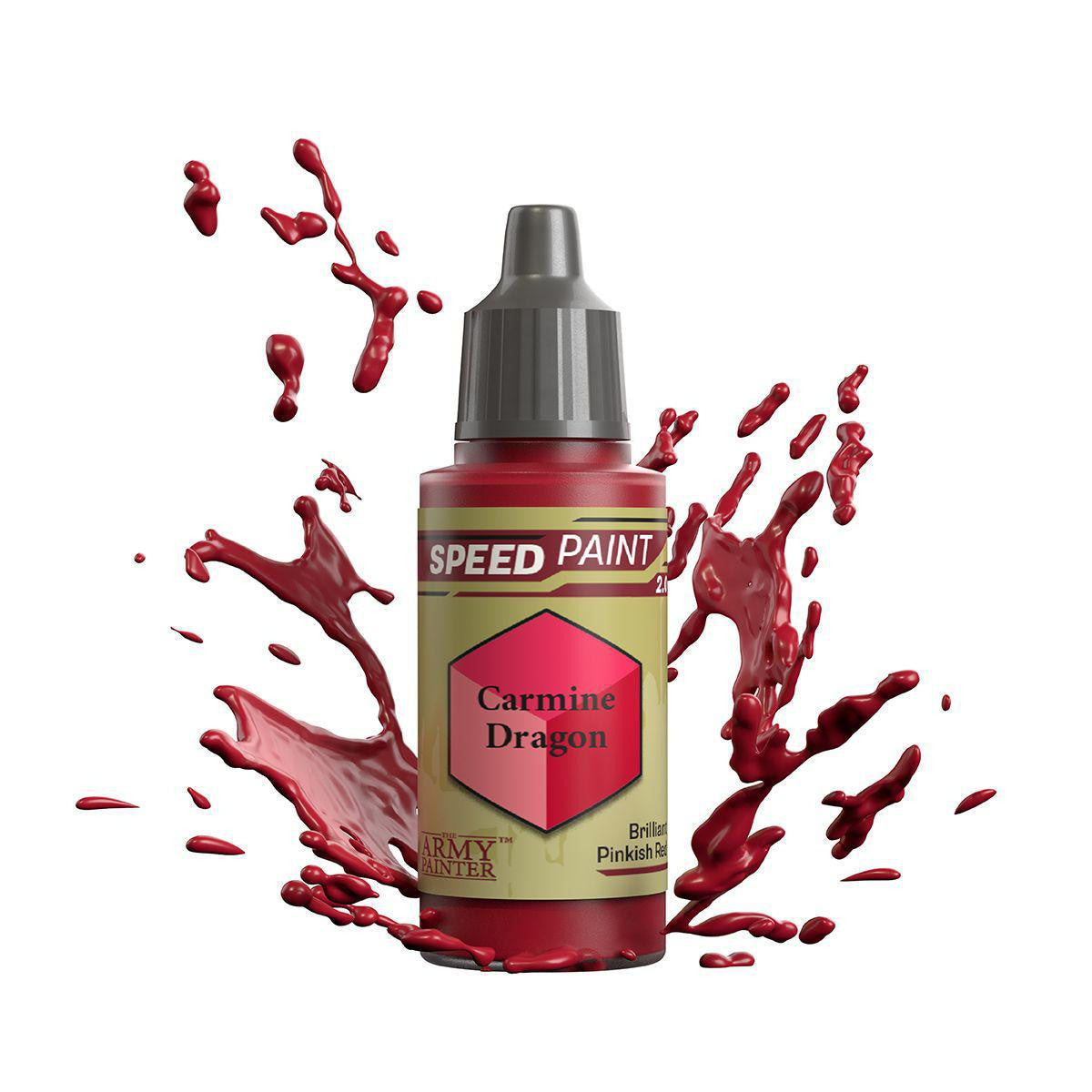 Army Painter Speedpaint Carmine Dragon, vivid red one-coat paint for miniatures.