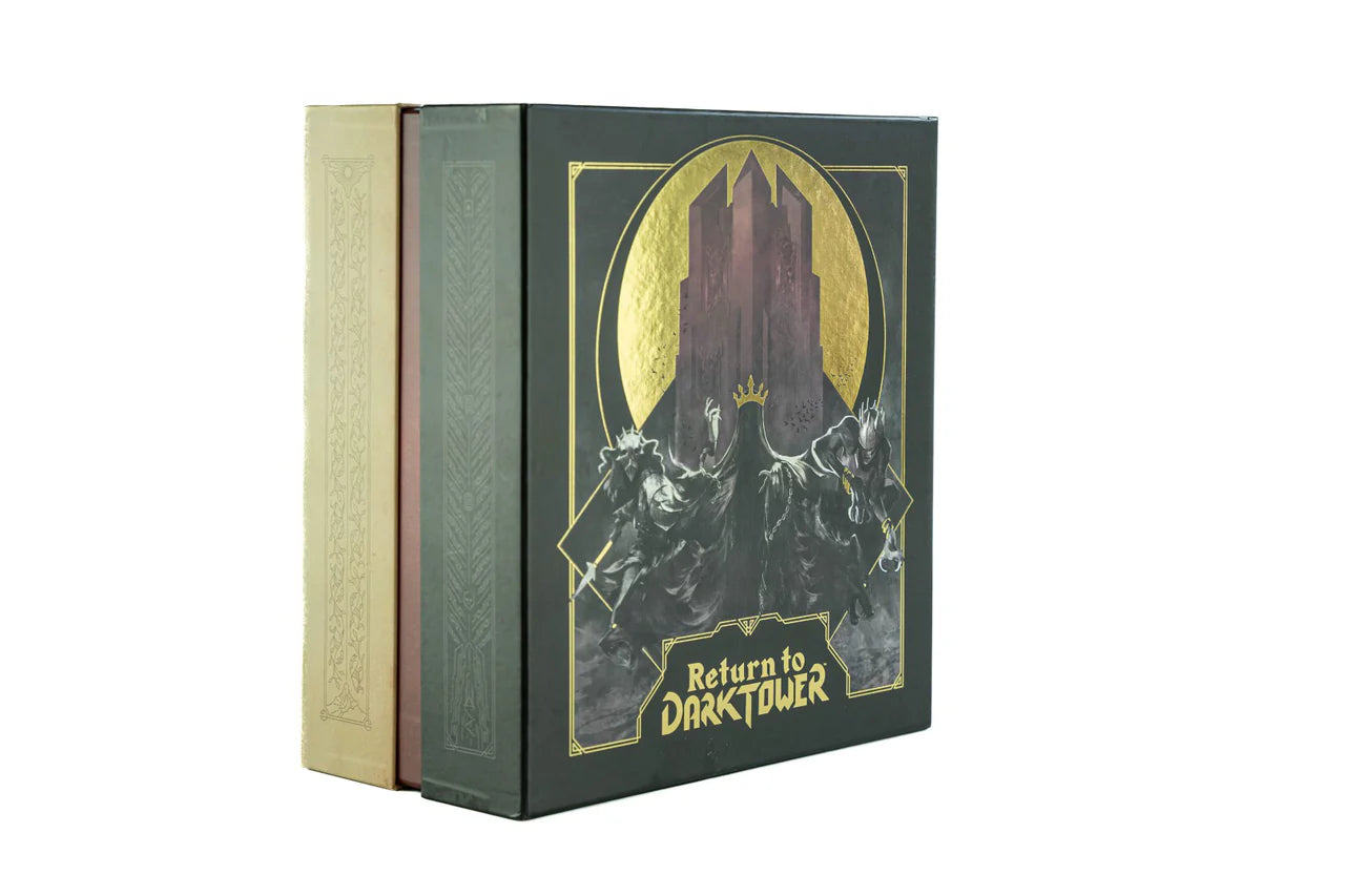 Two boxed co-op board games, including Return to Dark Tower.