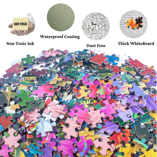 Whisper of Cactus by Lynn Weilin, 1000-piece puzzle, non-toxic ink, waterproof coating, thick whiteboard finish.