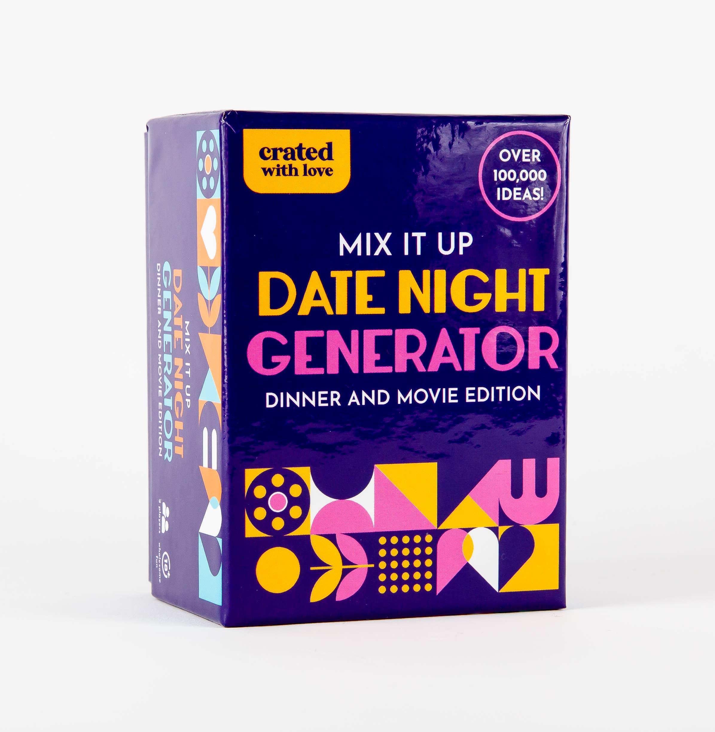 Purple box labeled Mix It Up Date Night Generator.