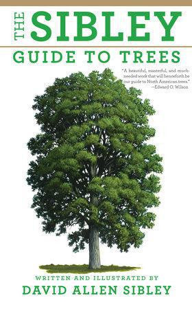 The Sibley Guide to Trees book cover for North American species, featuring a large green tree illustration.