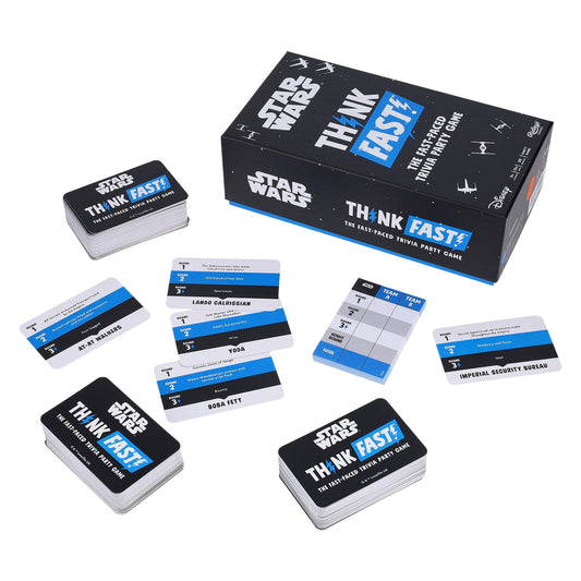 Star Wars Think Fast trivia party game with cards and box by Ridley’s Games.
