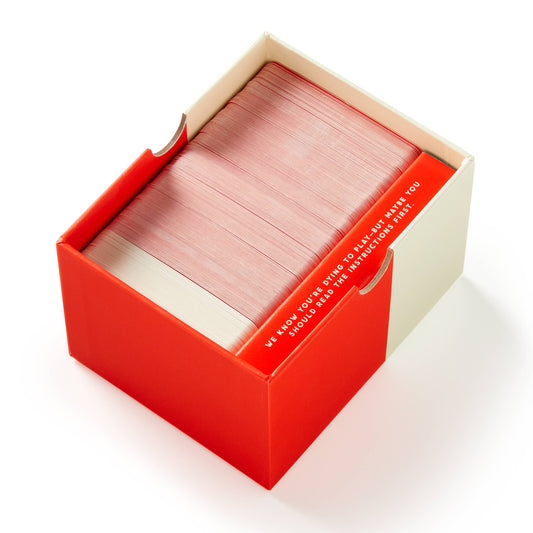 Brass Monkey Not Today, Murder Game with red-edged cards in a red-and-white box.