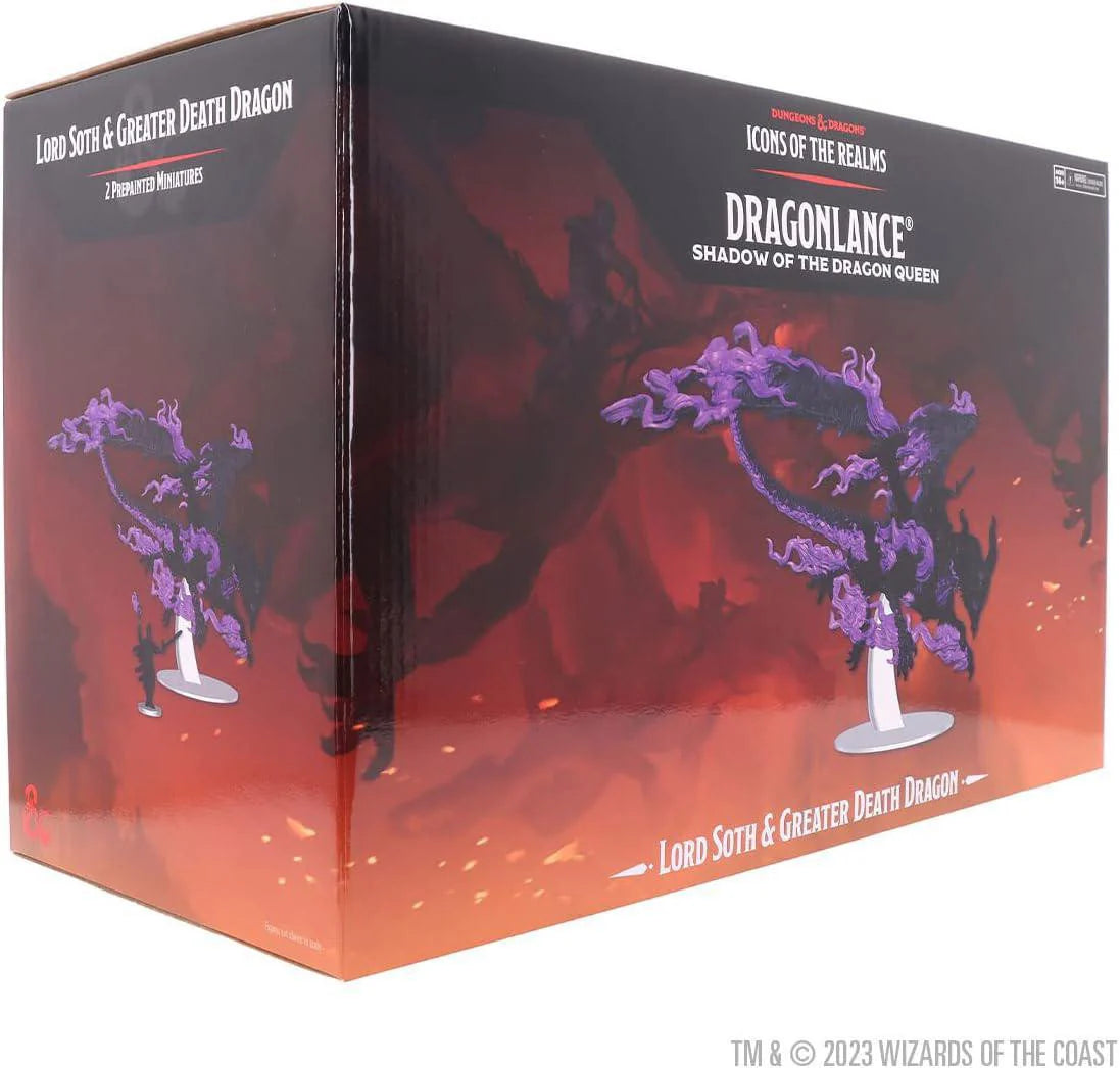 D&D Icons of the Realms Dragonlance boxed set with Lord Soth and Greater Death Dragon miniatures.