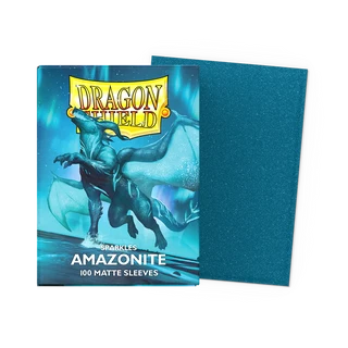 Dragon Shield Standard Sleeves, Amazonite Matte, 100 count box with textured matte finish.