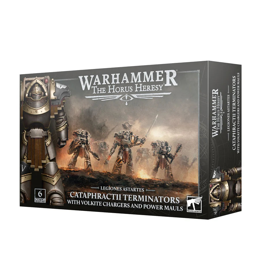 Horus Heresy Legions Astartes Cataphractii Terminators set with Power Mauls and volkite chargers.
