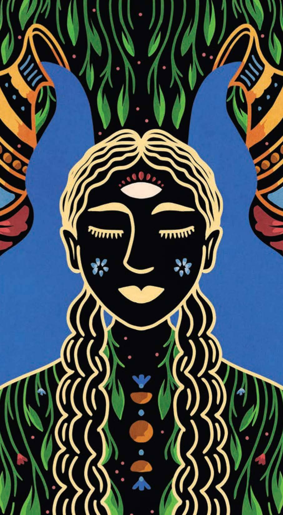 All of You Is Magic Deck for self-discovery featuring a stylized woman with braids and a third eye on the cover.