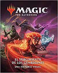 Magic: The Gathering Spanish Edition cover with four characters and exclusive magical cards shown.