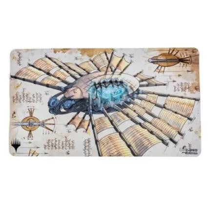 Ornithopter Schematic Art Playmat BRO featuring a mechanical insect wing diagram for Magic: The Gathering.