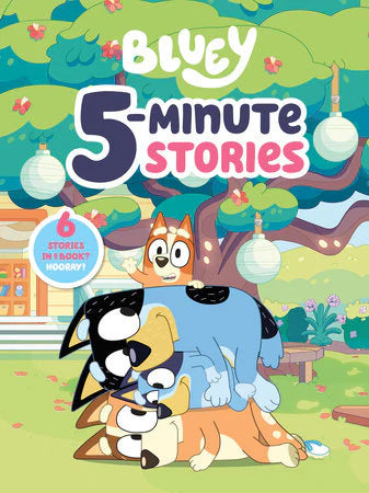 Bluey 5-Minute Stories book featuring Bluey characters.