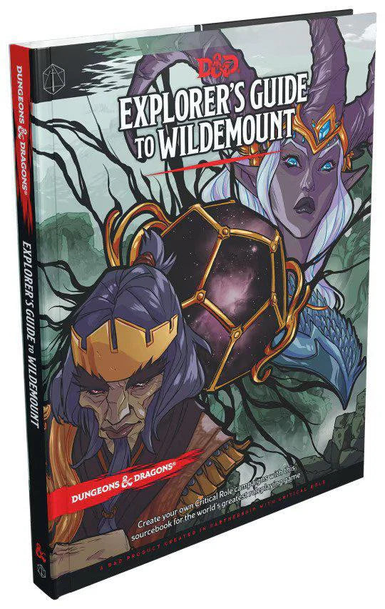 D&D Explorers Guide to Wildemount Campaign Setting—Critical Role edition book cover.