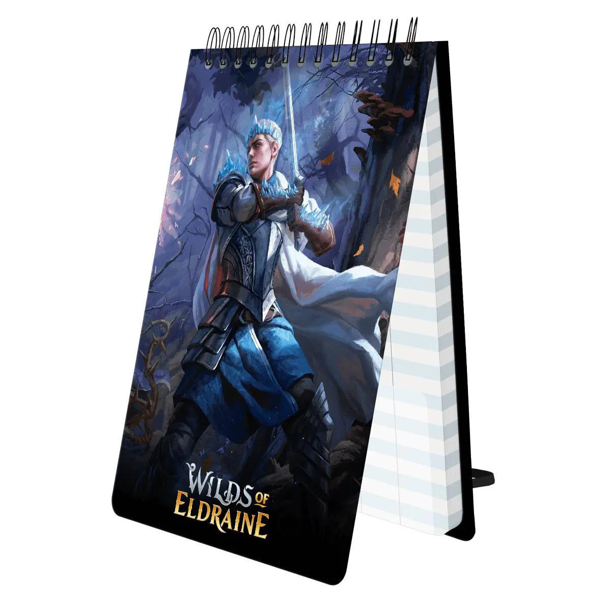 The Wilds of Eldraine Life Pad, a spiral-bound notepad for tracking Magic: The Gathering life totals.