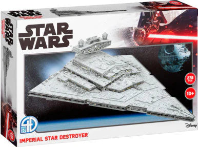 4D Star Wars Imperial Star Destroyer model kit, 278 pieces, ages 10 and up.
