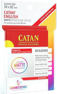 Pack of 60 MATTE Catan Sleeves, 56x82mm, board game card sleeves.
