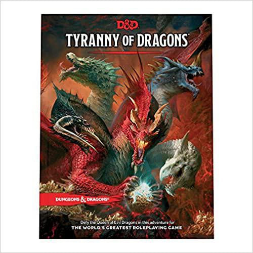 Dungeons and Dragons: Tyranny of Dragons cover with Tiamat, the multi-headed dragon.