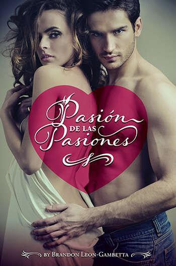 Pasión de las Pasiones hardcover telenovela RPG. Title in pink heart on cover with shirtless man and woman in white.