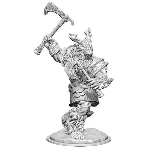 Pre-primed D&D: NMU Frost Giant Male V6 miniature, bearded warrior with axe, armor, and horned helmet.