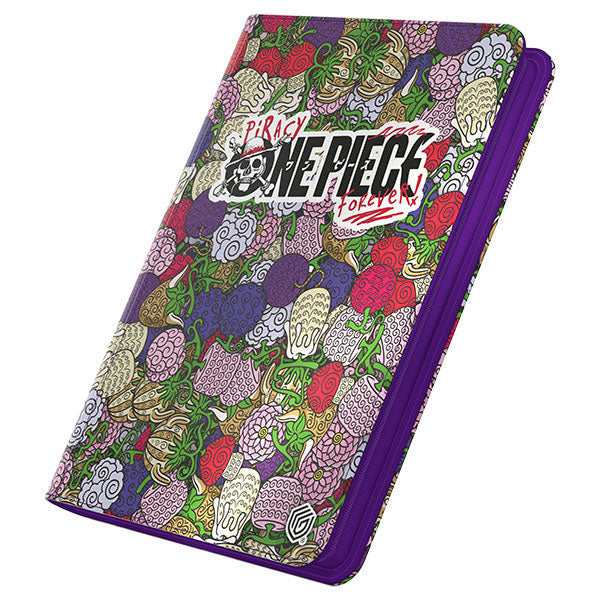 Zipfolio 360 Xenoskin binder featuring One Piece Devil Fruits design and Netflix branding on the cover.