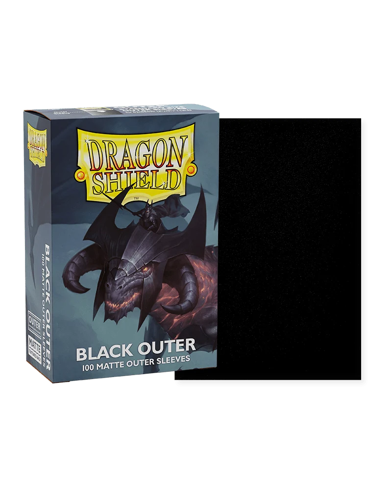 Dragon Shield Standard Sleeves, Black Matte, 100 count box.