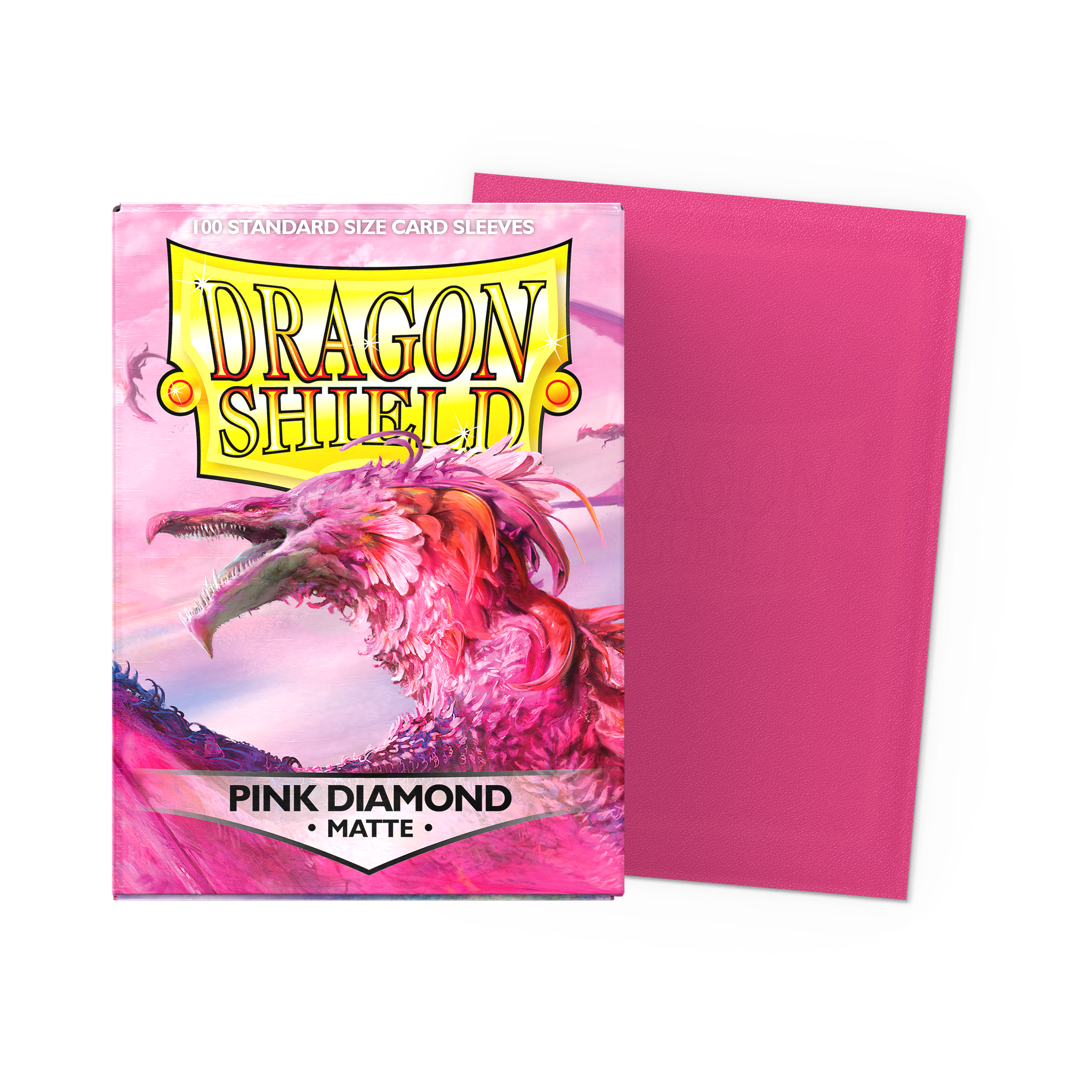 Dragon Shield Standard Sleeves, 100 count box, Pink Diamond Matte variant.