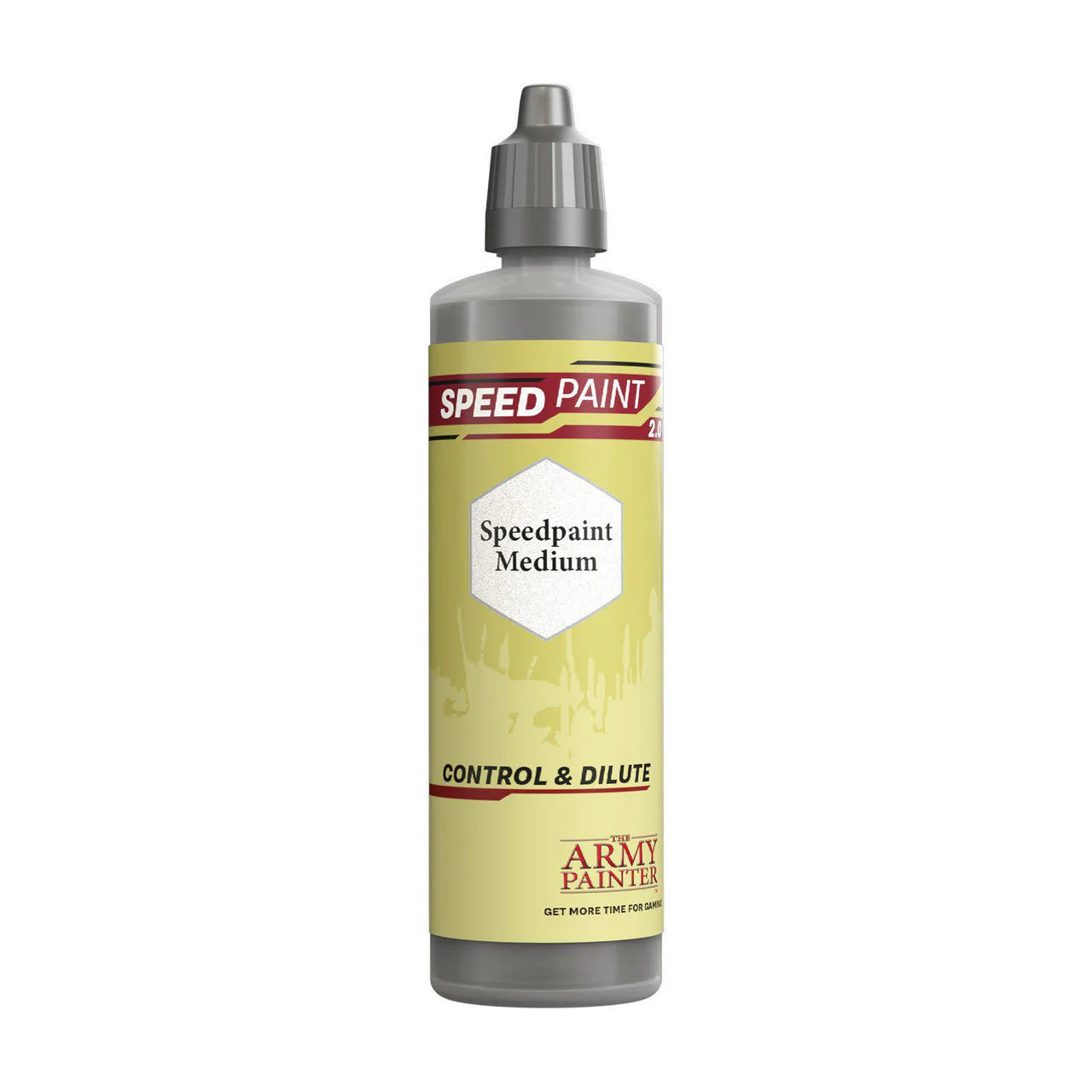 100ml Army Painter Speedpaint Medium bottle with gray cap and yellow Control & Dilute label.