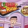Kitchen Rush: Piece of Cake expansion with cartoon chef holding a silver platter and game title text.