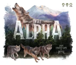 The Alpha board game by Bicycle, with wolves in a forest and mountains on the cover.