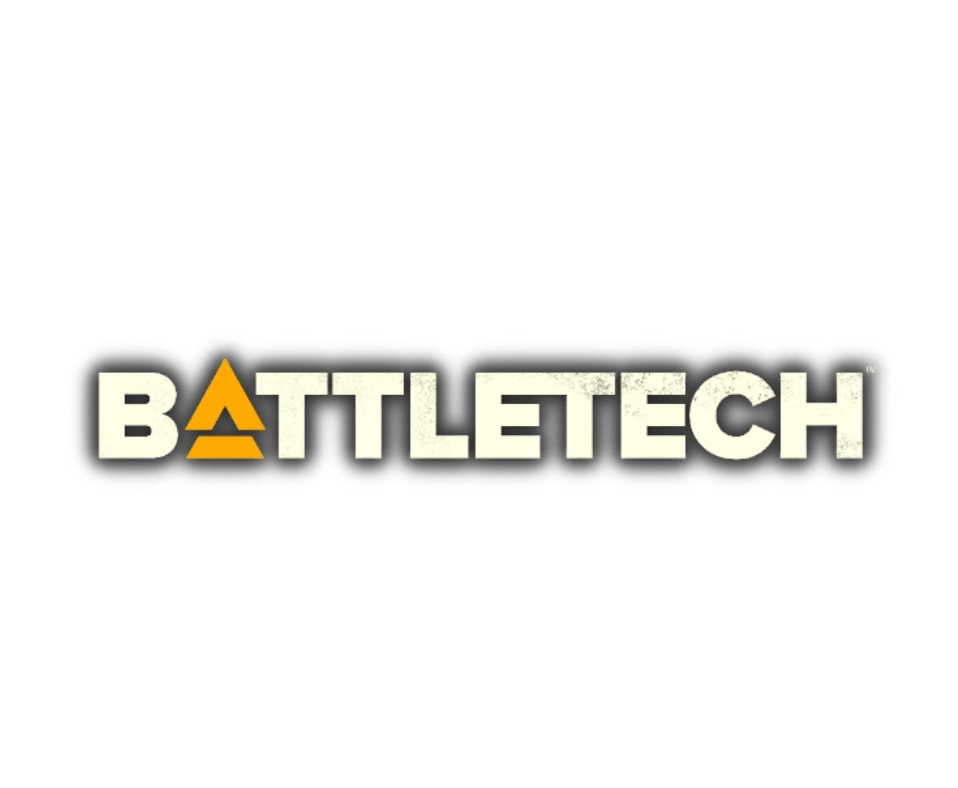 BattleTech PlushyTech logo with bold, distressed BATTLETECH text and yellow triangle A; suitable for SWAG or UrbanMech plushies.