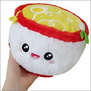 Hand holding Mini Comfort Food Ramen (7”) plush toy.