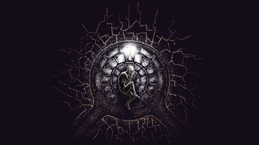 The Night Cage board game for 1 to 5 players, featuring a figure curled up under light on the cover.