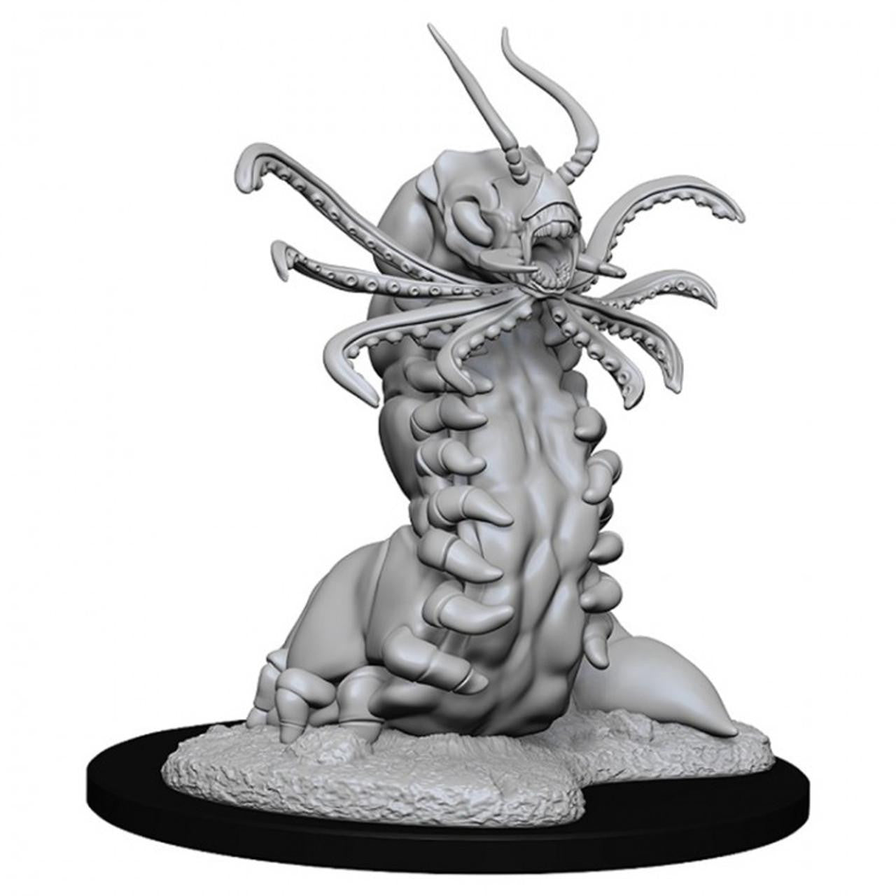 Gray D&D: NMU Carrion Crawler W7 figurine with tentacles and horns.