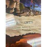 FRAGMENTS modular campaign board game box with torn paper design and author names on the cover.