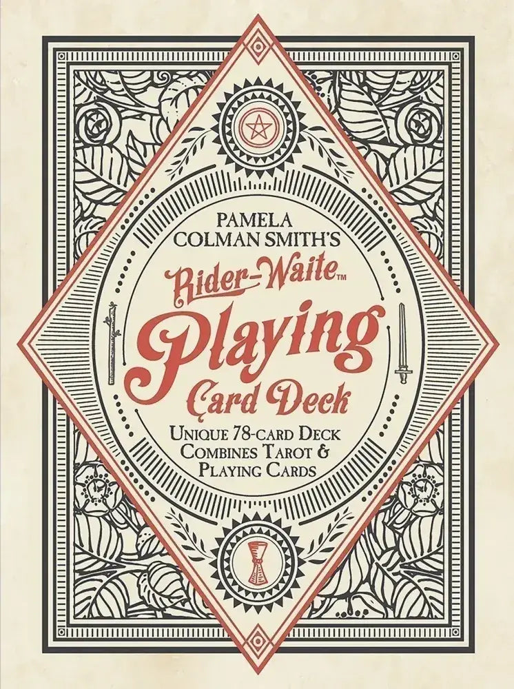 Rider-Waite™ Playing Card Deck with cover combining tarot and playing card designs, decorative borders visible.