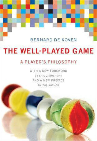 The Well-Played Game - A Players Philosophy paperback book cover with marbles and mosaic border.
