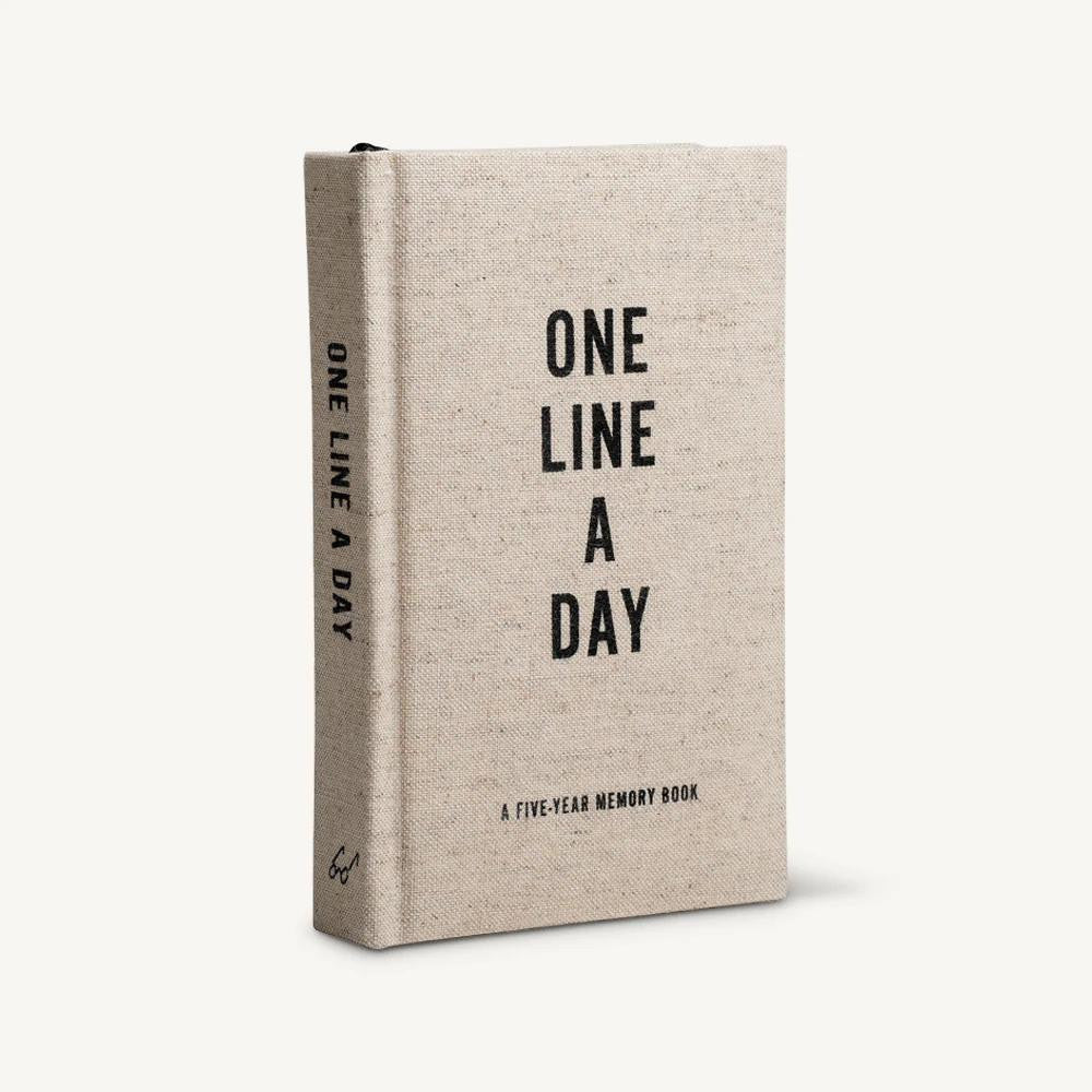 Beige hardcover One Line a Day Journal.