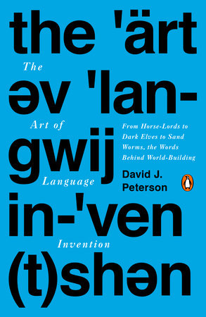 The Art of Language Invention book cover with black and white text by David J. Peterson.