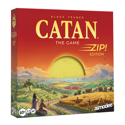 Catan Zip portable CATAN game for ages 10+.