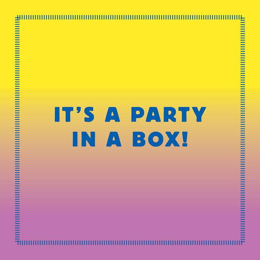 Spark Celebration party prompts from the Spark Series, text on a yellow and purple gradient background.