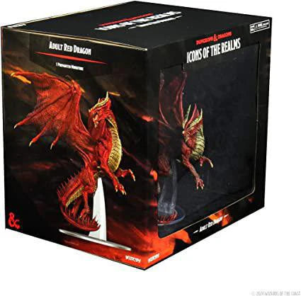 Pre-painted D&D Icons of the Realms Adult Red Dragon miniature in box.