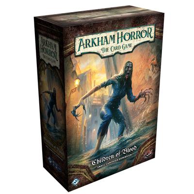 Arkham Horror: The Card Game – Children of Blood Small Campaign Expansion box showing a clawed creature.