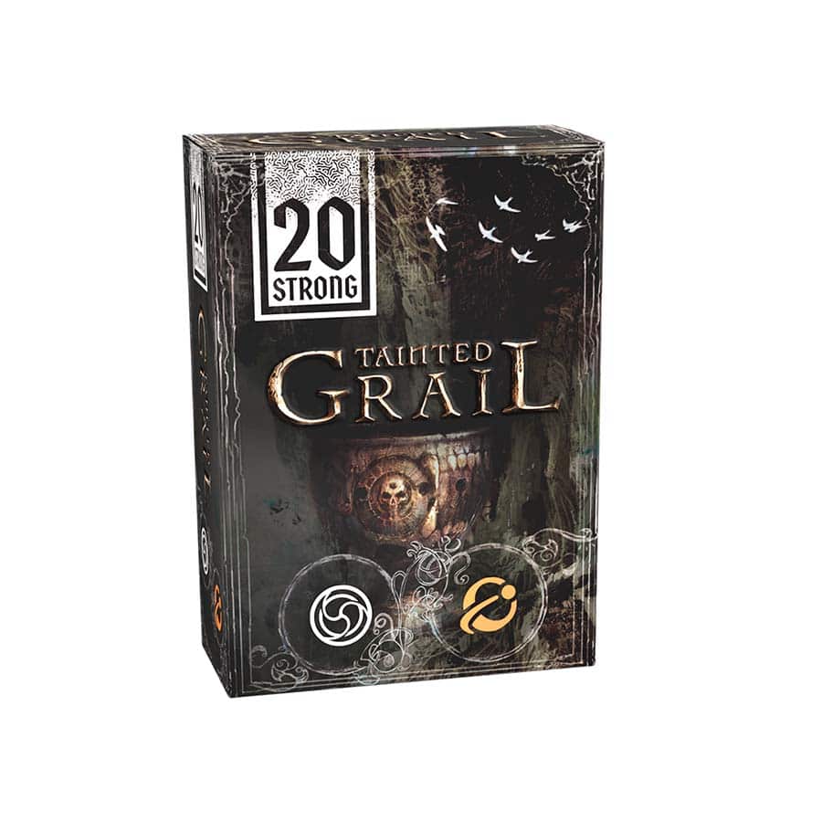 20 Strong: Tainted Grail Deck, set of 20 dark fantasy combat cards featuring unique art and flying birds motif.