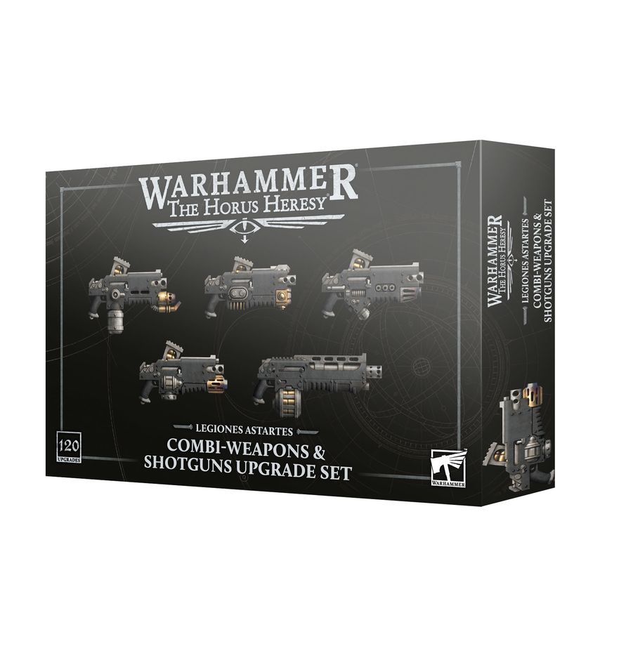 Horus Heresy Legiones Astartes Combi-Weapons & Shotgun Upgrades kit with combi-weapon and shotgun miniatures.