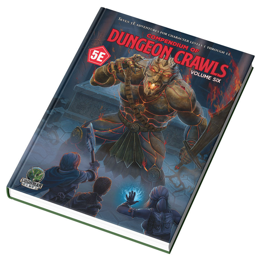 Compendium of Dungeon Crawls Volume 6 book featuring new monsters and magic items for adventurers.