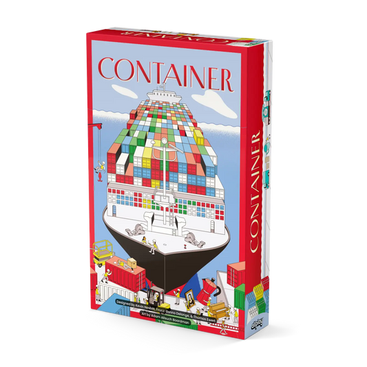 The Container (Deluxe Edition) box displaying the game title with a cargo ship and colorful containers illustration.