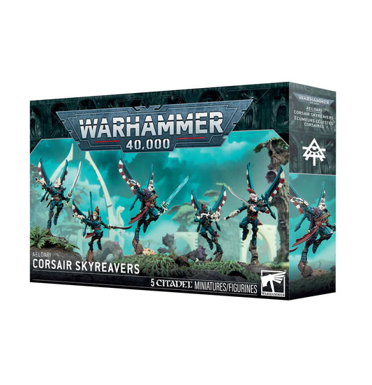 Warhammer 40,000 Aeldari Corsair Skyreavers set with five painted miniatures.
