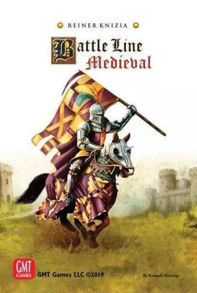 Battle Line: Medieval Edition game featuring a knight in armor holding a flag.